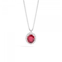 Collana Recarlo Donna Iris in Oro bianco Rubino 0.41 Ct P33CC251/RB-42 - P33CC251/RB-42